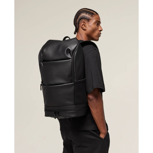 Gymshark Other - NEW Gymshark Sleek Backpack Cement Black Gym Bag College Backpack